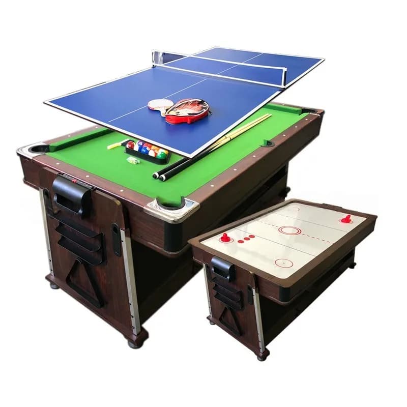 Multifunctional Indoor Sport Equipment Flip Table Snooker Billiards Air Hockey Tennis Eco-Friendly Ball Return Cushion