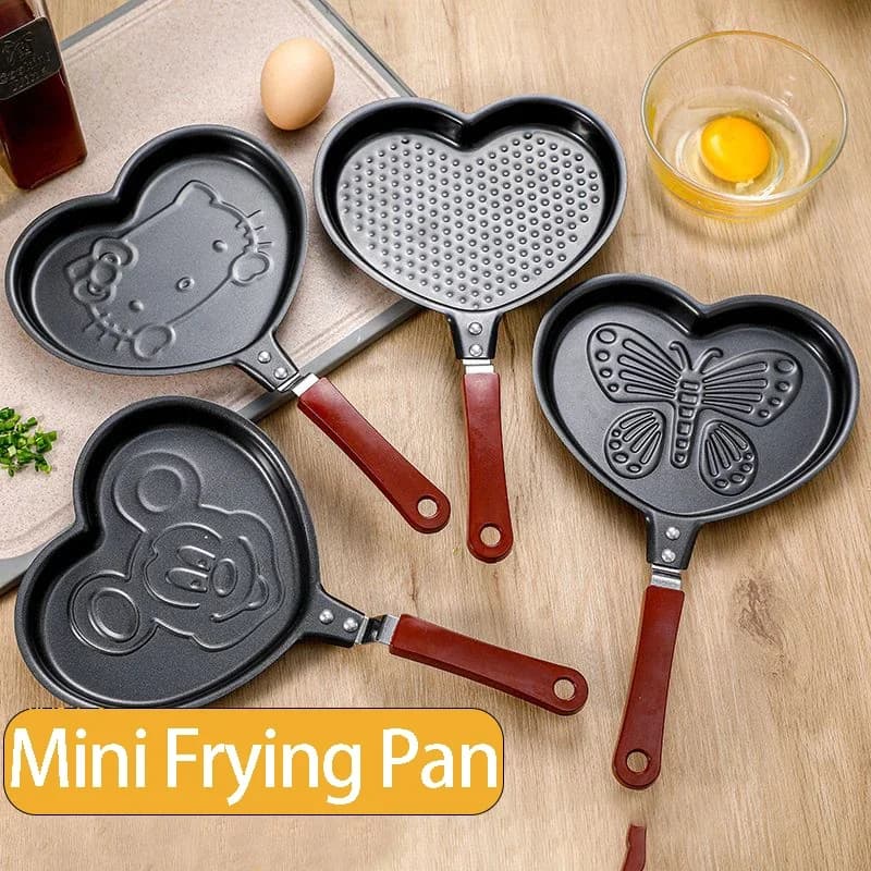 Hello Kitty Mickey Mouse 18 cm Padella Cartoon Plate Non-stick Cooking Home Kitchen Pots Children Breakfast Eggs