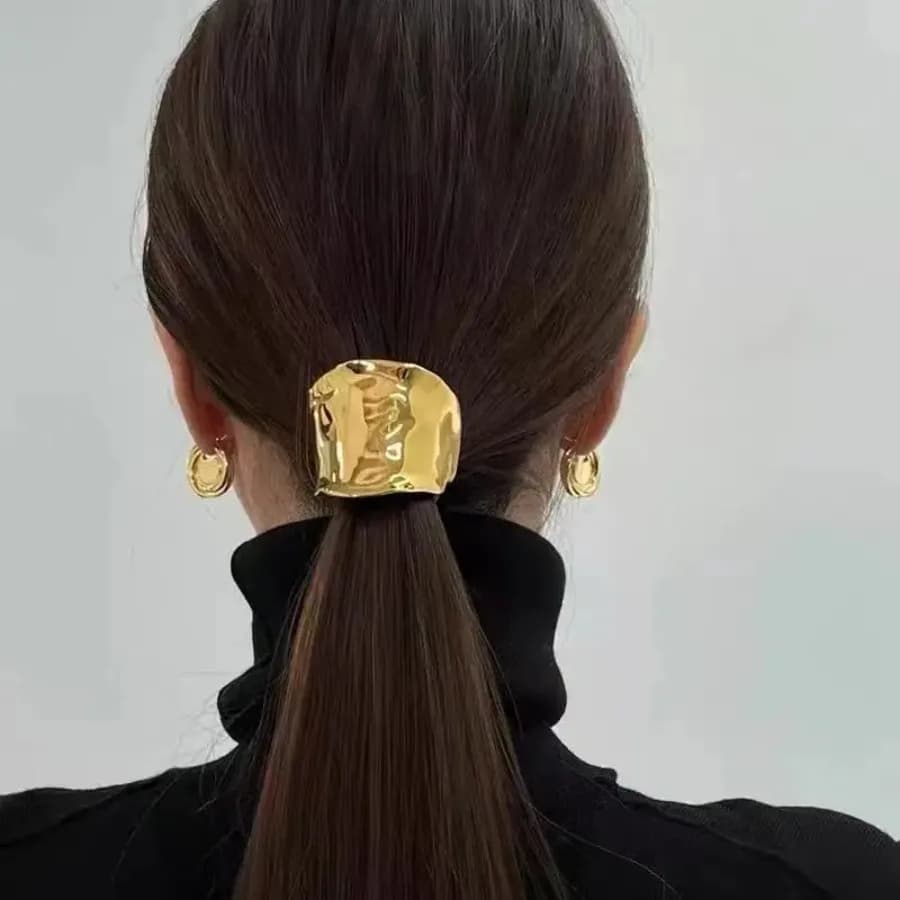 Metal Sensation Lava Plug Fermaglio per capelli a forma di forbici, Accessorio per capelli, Fermaglio a cucchiaio per coda di cavallo bassa, Fermaglio a coda di cavallo alta, Accessorio di lusso da donna