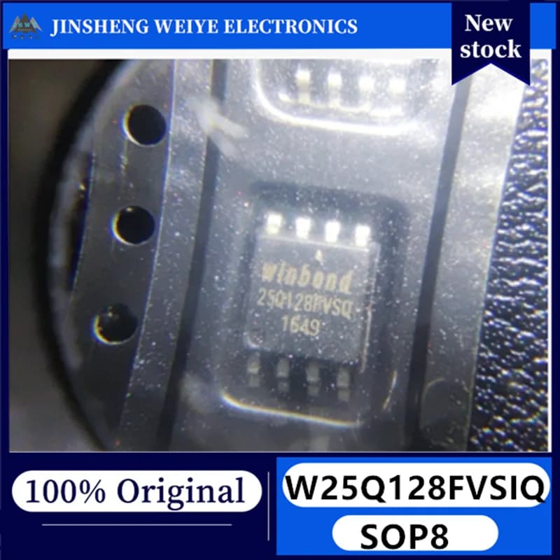 (5/50 pezzi) W25Q128FVSIQ SOP8 128M Flash Seriale Nuovo Originale Chip Vuoto Adatto per Archiviazione Firmware e Programmazione Flash
