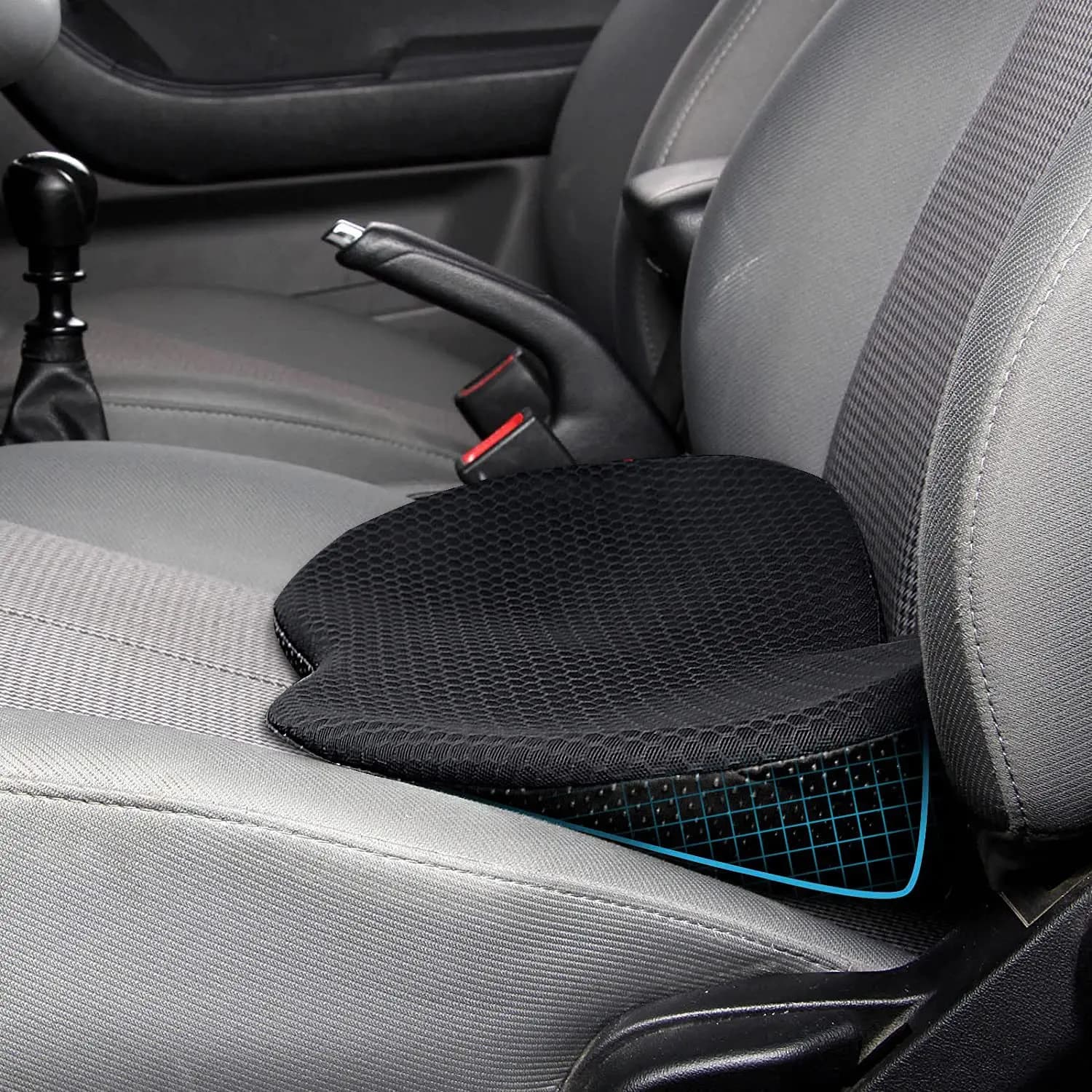 Universal 2 in 1 Car Seat Cushion Memory Foam Lumbar Pillow Breathable Comfort Support for Driver Car Interior Accessories
