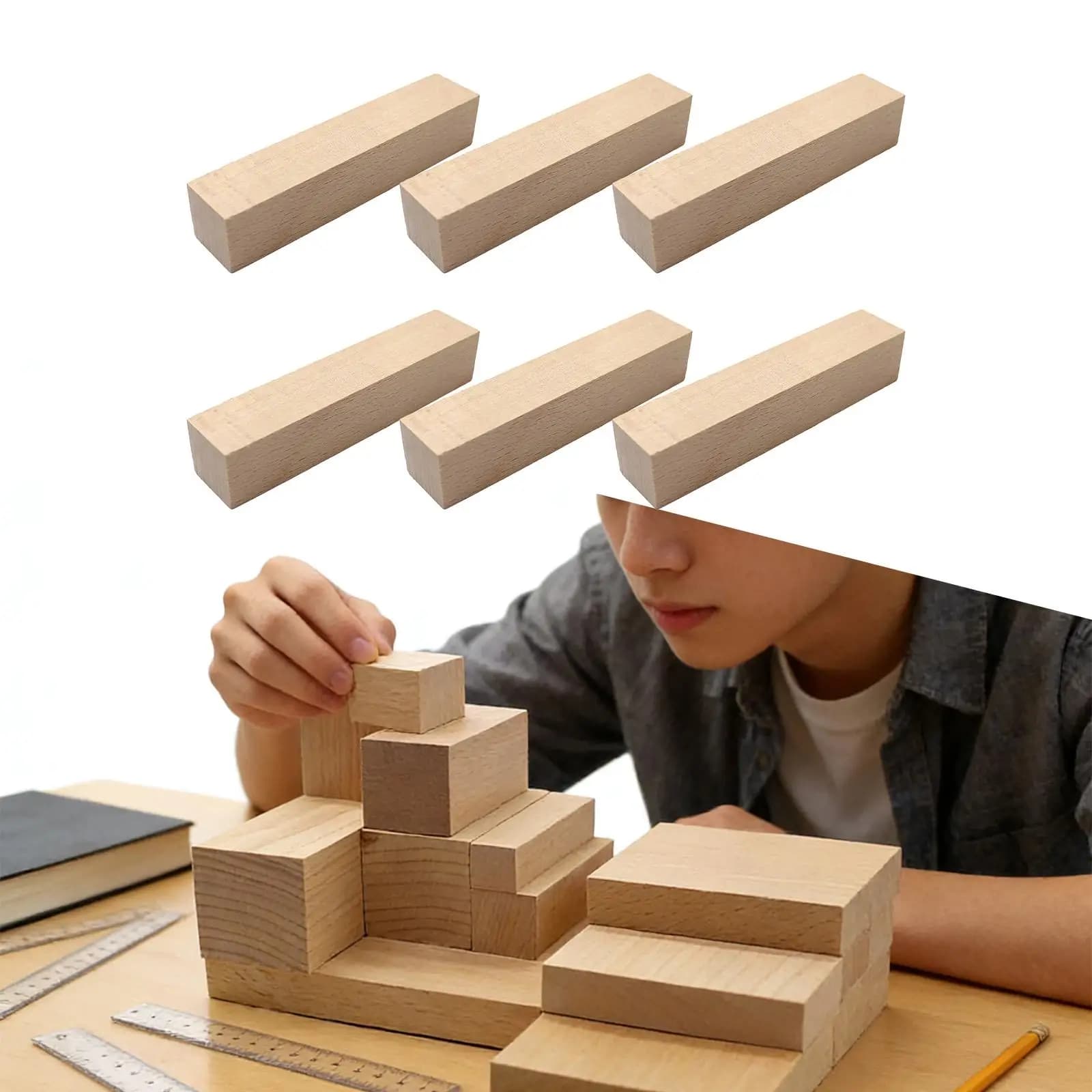 Blocchi di Legno di Tiglio Premium Non Finiti per Artigianato, Artisti, Ausili Didattici, Hobby e Lavorazione del Legno