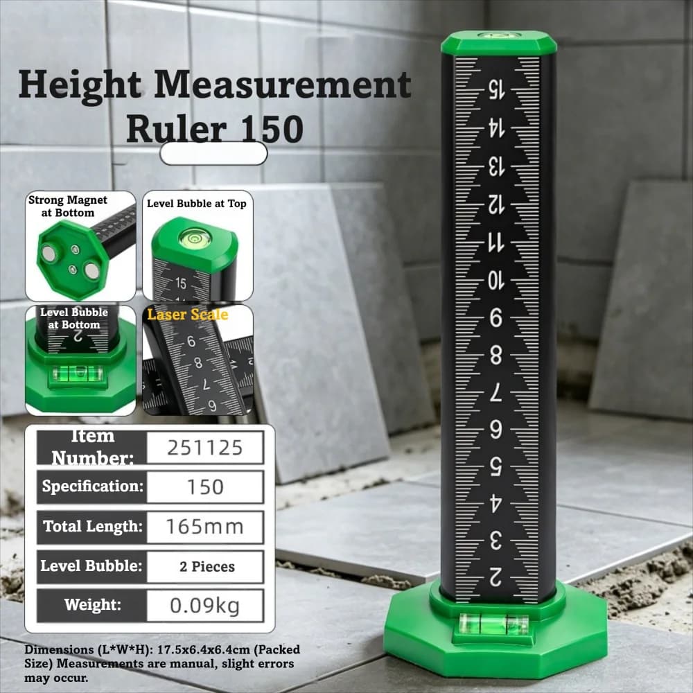 Magnetic Design Tile Leveling Ruler High Gauge Easy Installation Ceiling Leveling Ruler Multi-Purpose Marking Scale