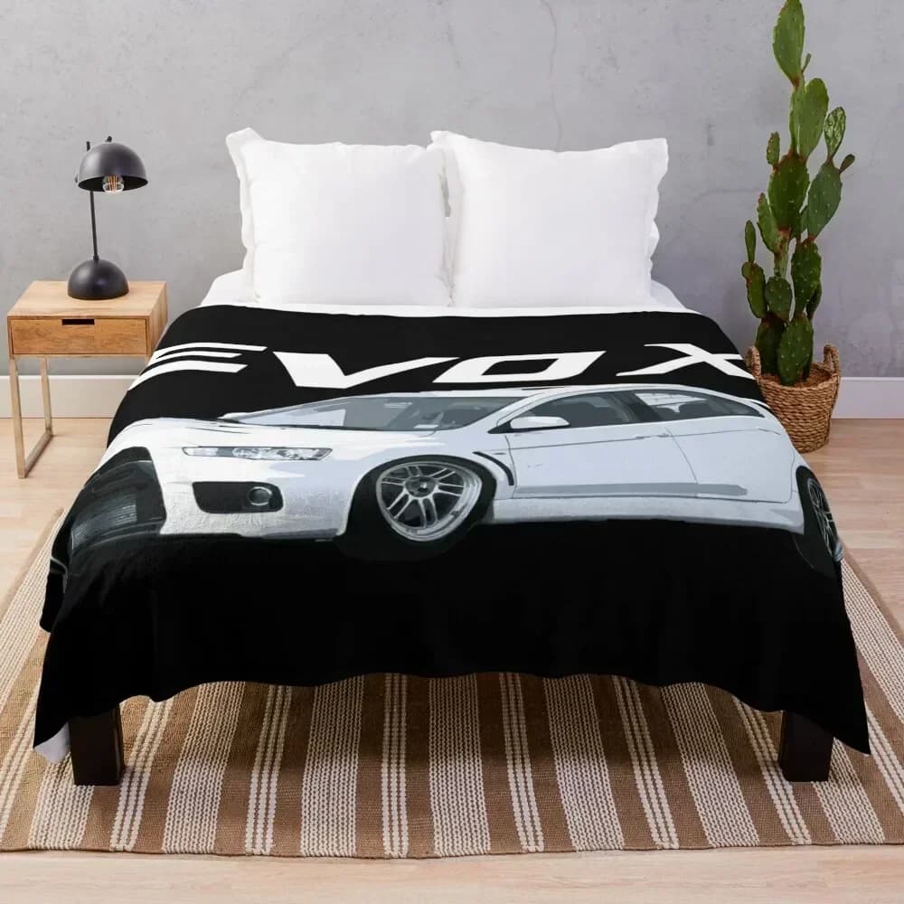 Evo X Wicked White RPF1 Coperta da tiro morbida grande sacco a pelo biancheria da letto estiva coperte da spiaggia