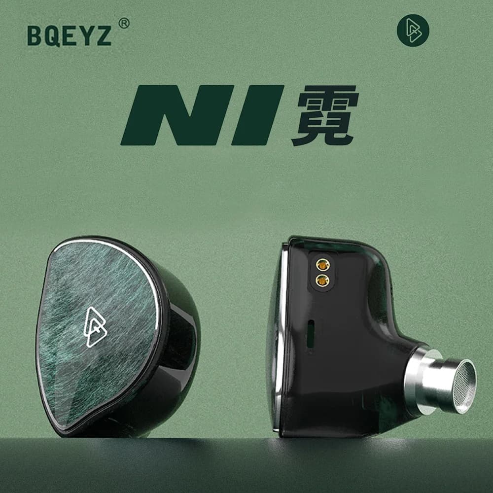 BQEYZ NI HIFI Headset Dynamic Driver Bio Ceramic Membrane In-ear Headphones with 3.5 + 4,4 replaceable plugs