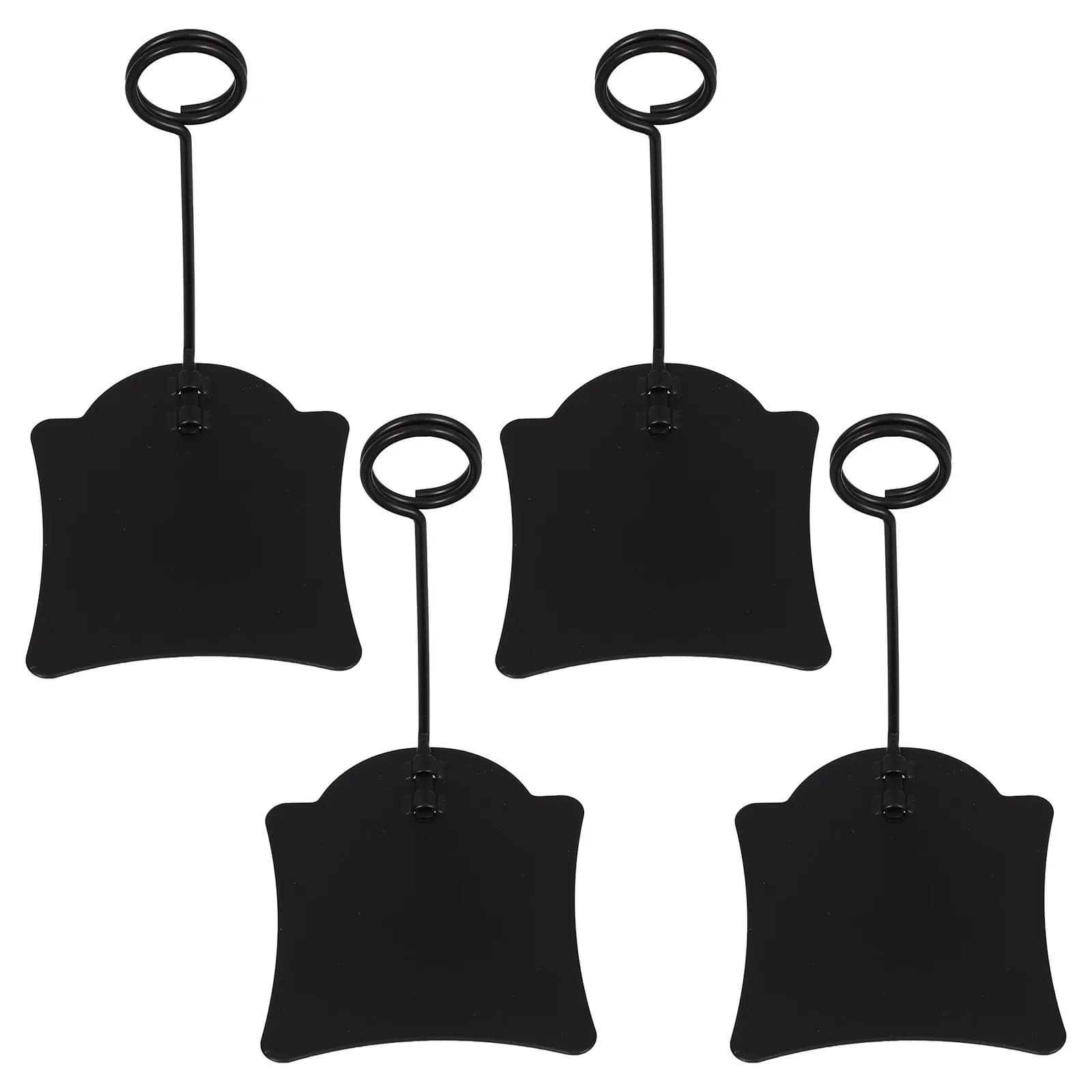 4Pcs Desktop Sign Holder Metal Label Holder for Restaurants Trade Shows Swivel Price Clips Display Rack Advertising Wire Clip