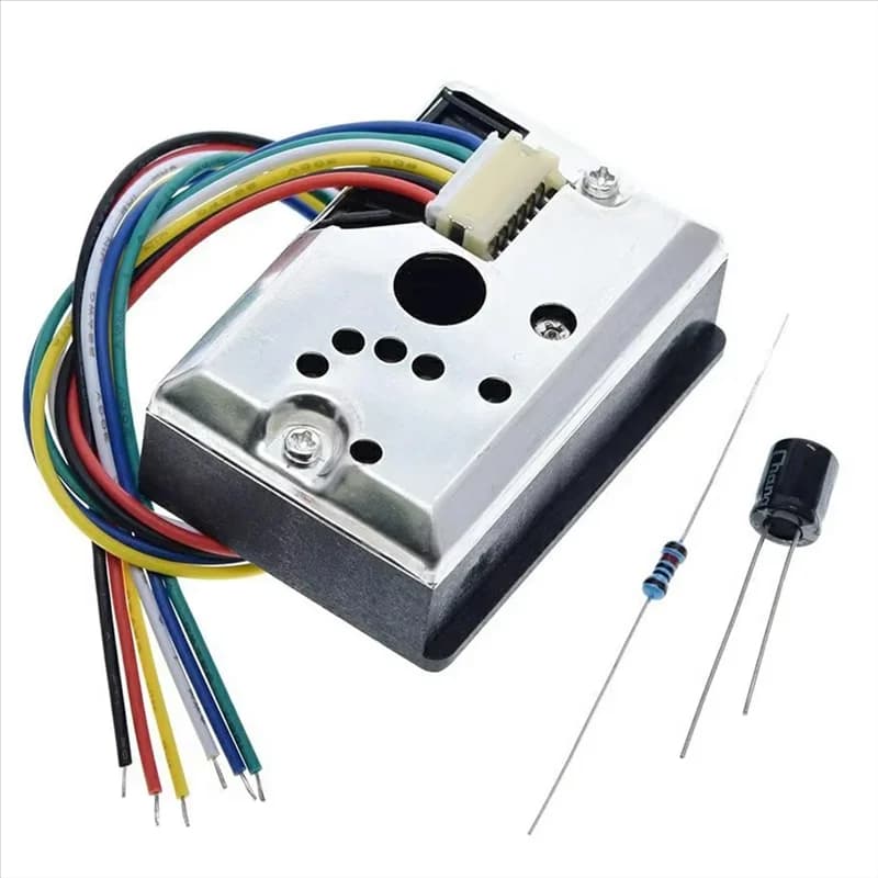 Rilevatore ottico di particelle di fumo con sensore di polvere M11K-GP2Y1010AU0F con cavo integrato Design compatto