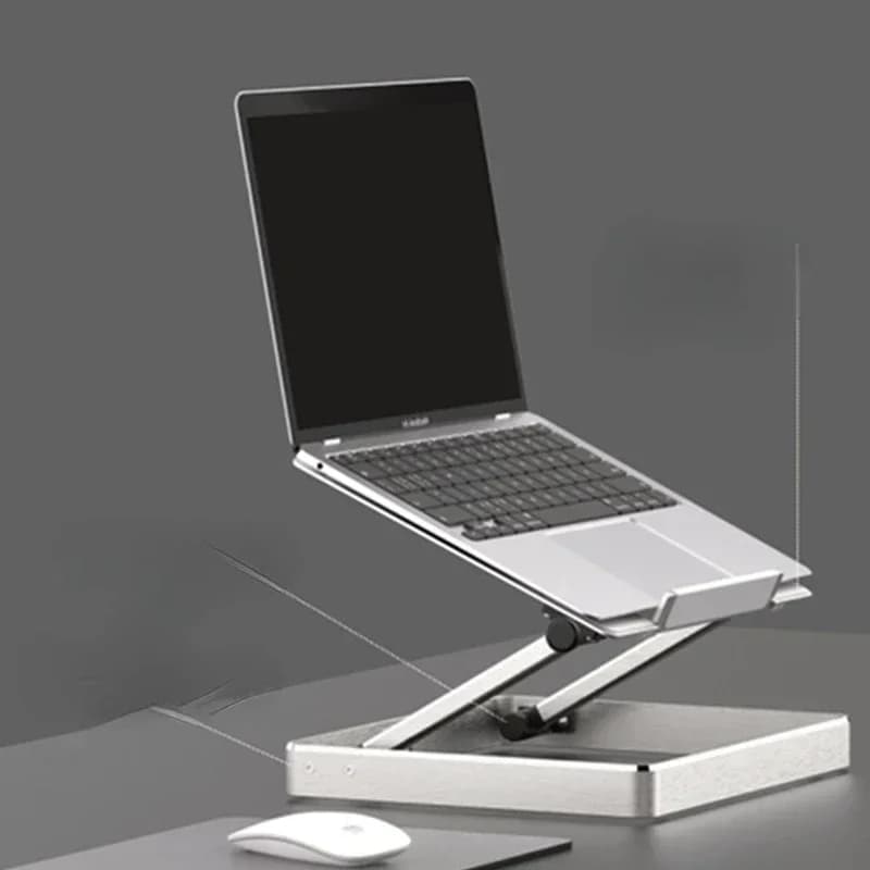 Supporto portatile da tavolo pieghevole in lega di alluminio con angolo regolabile da 11-17 pollici Supporto per laptop antiscivolo universale da ufficio