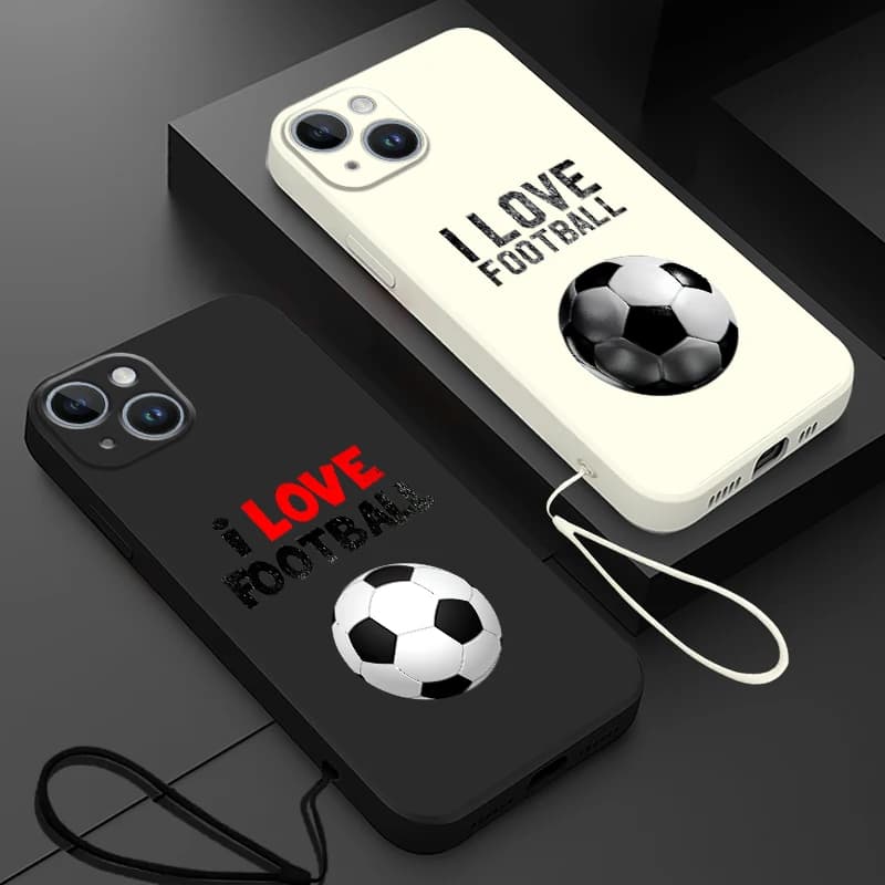 Case for Apple iPhone 17 Pro Max 7 8 13 Mini 12 Plus Air 16 11 XS XR 15 Phone Cover Football Fashion Digital 10