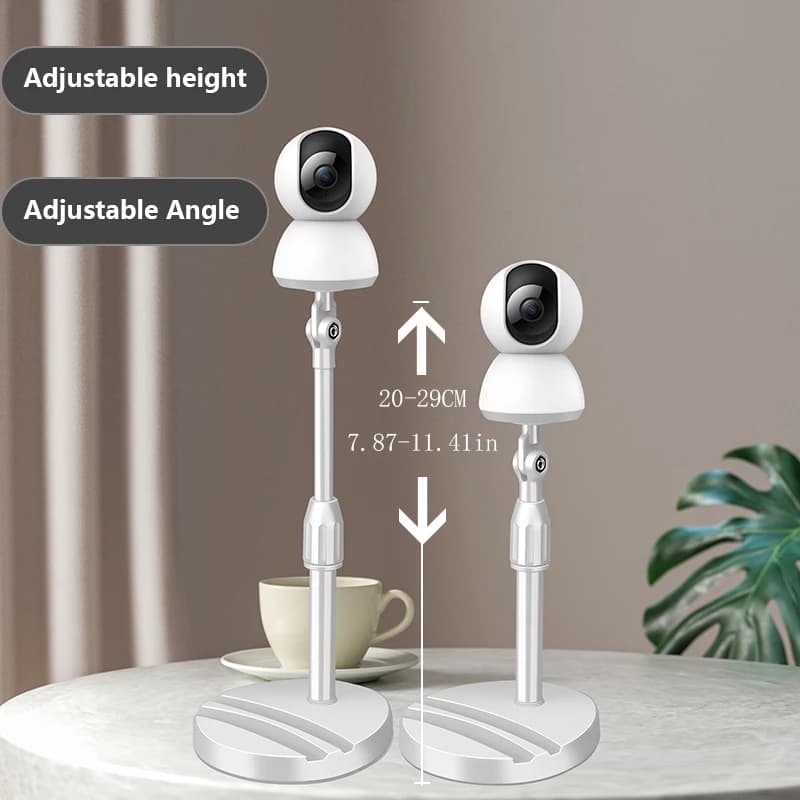Supporto da tavolo per monitoraggio ad angolo regolabile, base estensibile per fotocamera, interfaccia con vite da 1/4