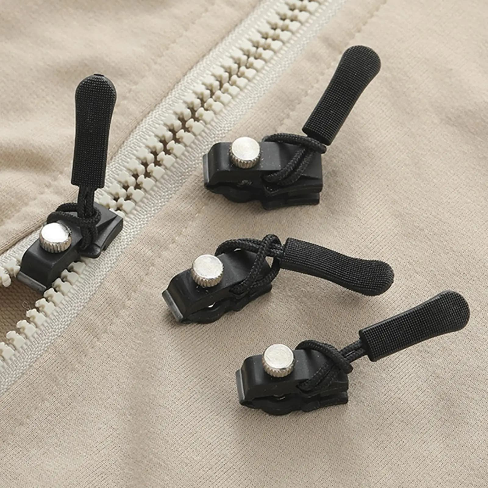 Kit di Sostituzione Cerniere 3 Pezzi, Tiranti Universali Staccabili Senza Cuciture, Kit di Riparazione Cerniere per Cappotti, Abbigliamento, Jeans