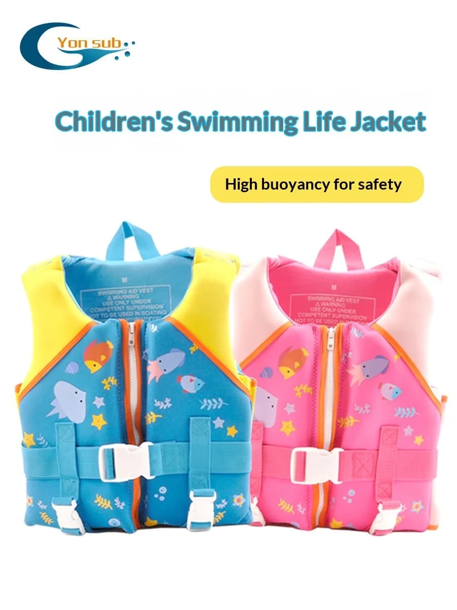 Giubbotto di salvataggio per bambini con stampa, gilet galleggiante per ragazzi e ragazze, gilet galleggiante senza maniche per nuoto, costume da bagno di sicurezza per nuotare