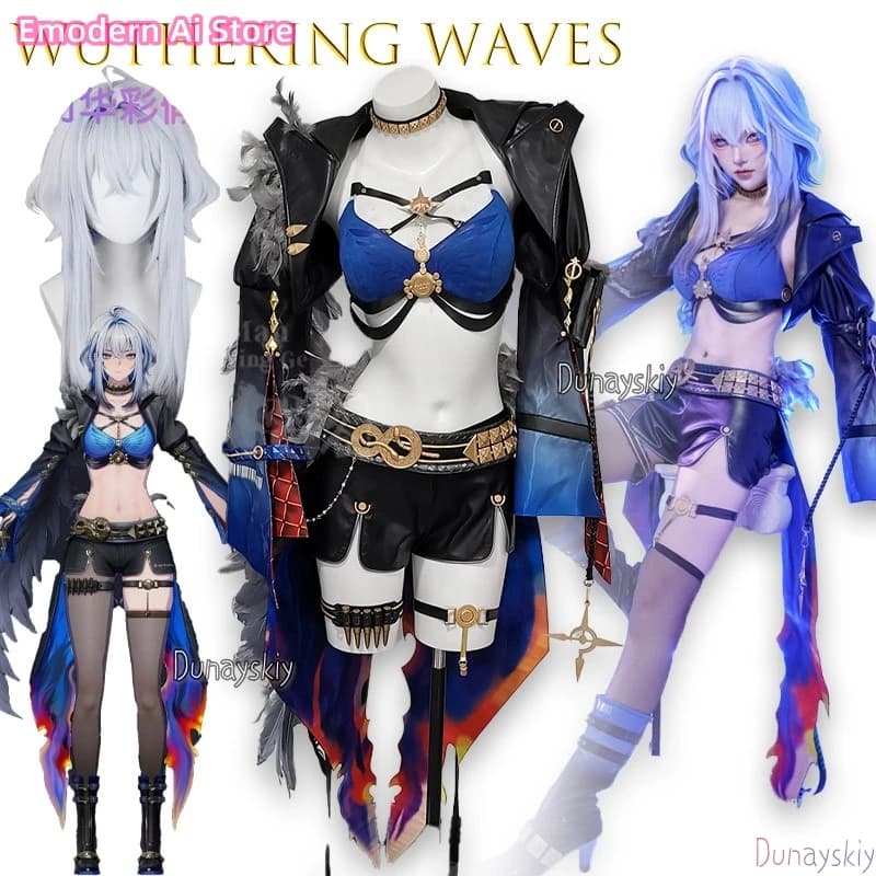 ‌ Wuthering Waves Galbrena Cosplay ssiGioco Anime Stesso Anime Girl Outfit Set completo Vestito sexy di Halloween Design autentico COS