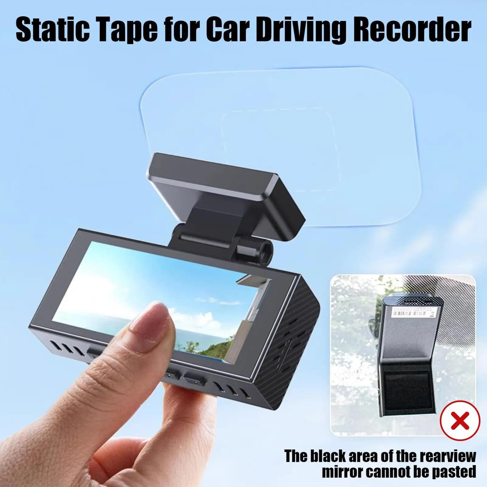 Dashcams Windshield Sticker Electrostatic Sticker For Dash Cam 6pcs Stickers For Dash Cam Transparent Windshield