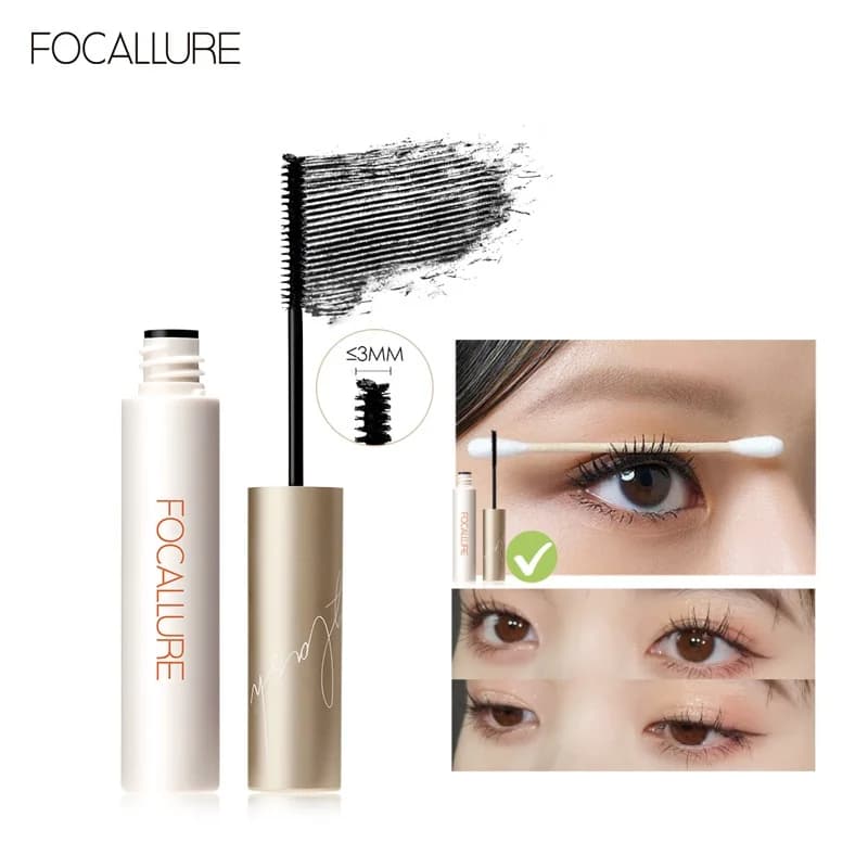 FOCALLURE 4d Eyelash Mascara Non agglomerating Super Elongating Mascara Make-up Natural Extension of the Eyelashes Black Brown