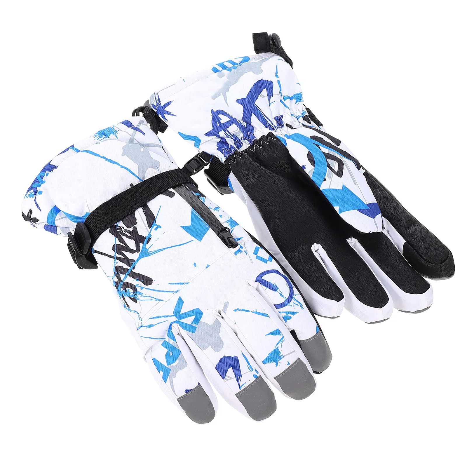 1 paio di guanti da sci impermeabili, guanti caldi e ispessiti per touch screen, per ciclismo invernale, alpinismo, antiscivolo, antivento
