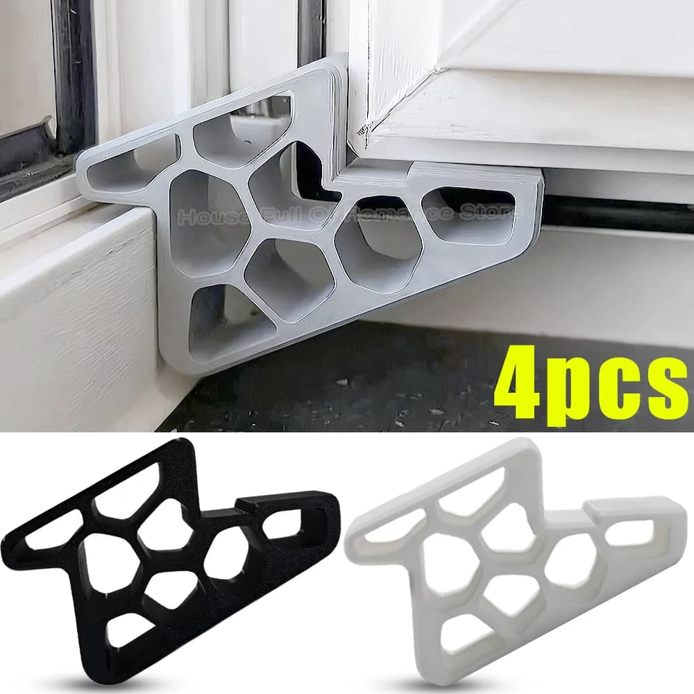 Duty Window Door Stop Wedge Non Slip Balcony Track Lock Anti Wind Easy Install Remove Door Anti Collision Limiter Home Office