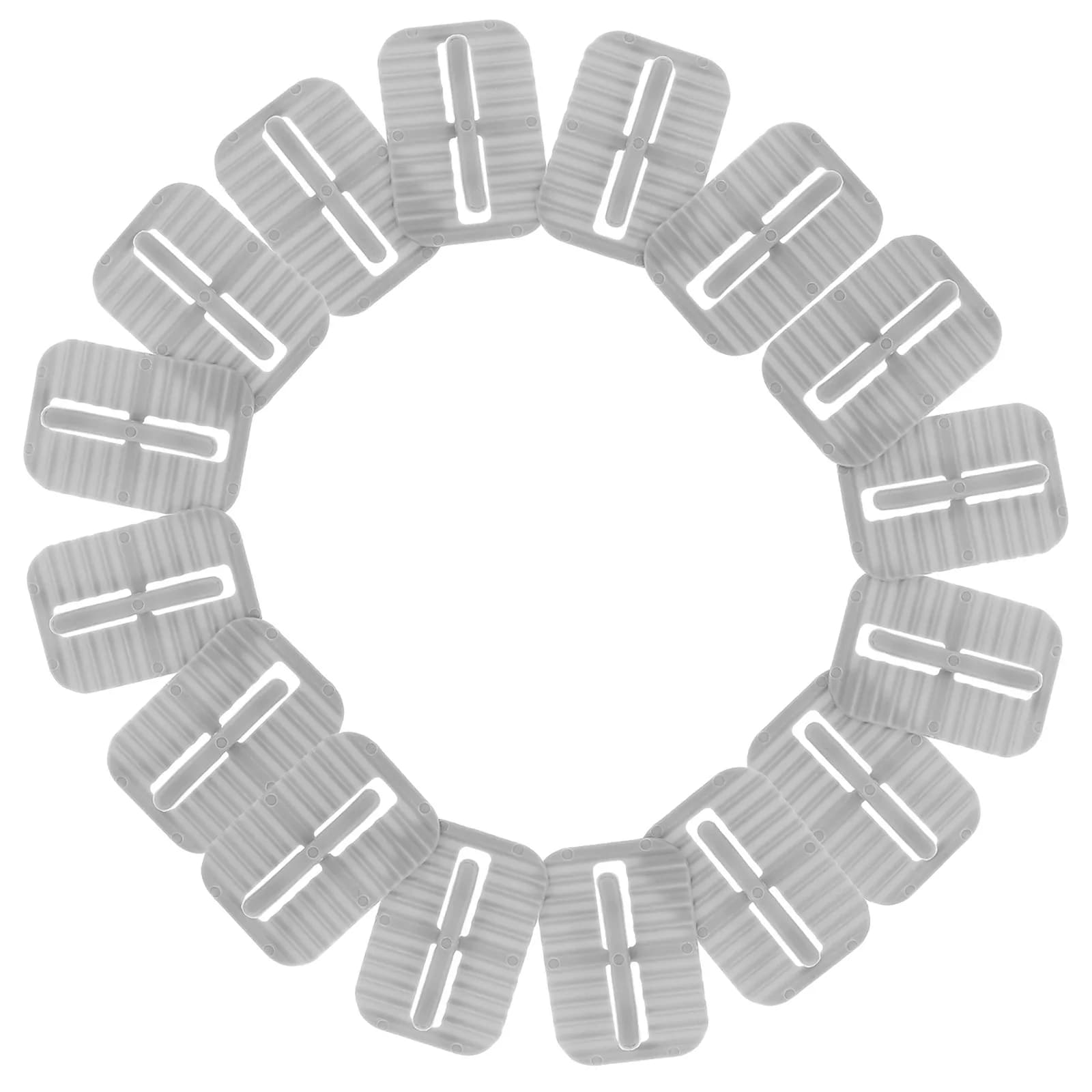 16 Pezzi Clip Antiscivolo per Sacchi della Spazzatura, Morsetti per Contenitori, Clip Anticaduta, Fissaggi per Cestini Grigio