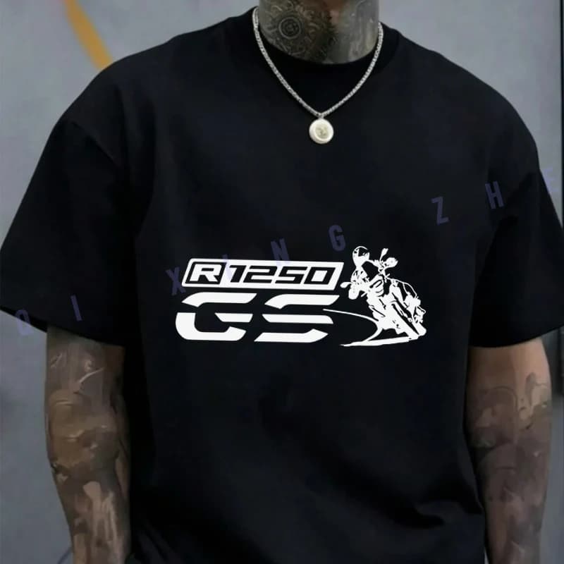 Maglietta Moto R 1250 GS per Fan, T-shirt Casual in Cotone da Uomo, Abbigliamento Sportivo Estivo per Ciclismo 2026