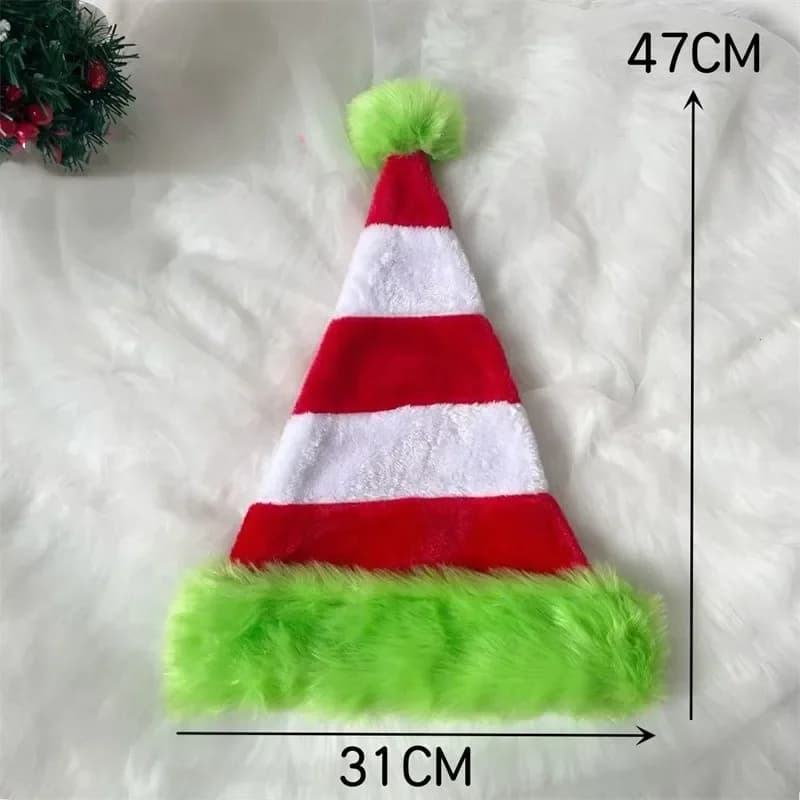 Giunzione di Natale Cappello da Babbo Natale Natale Lungo Peluche Vacanza Cappello Rosso per Donna E Uomo Unisex 2025 Capodanno Festivo Forniture per Feste Regali