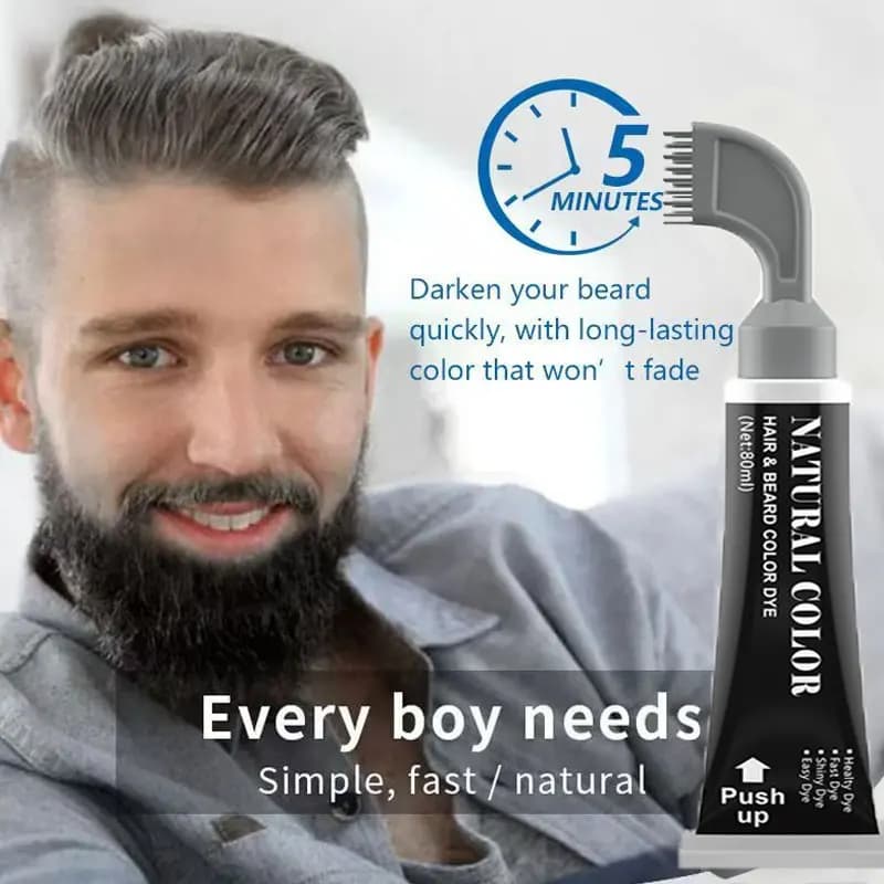 Instant shampoo for black hair color Shampoo for natural herbal hair dyes Hair removal for gray white beard Permanent shampoo for men's beard dyes