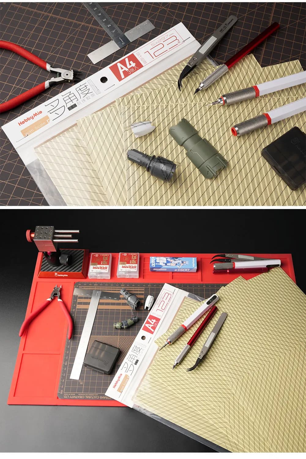 Multi Angle Positioning Engraving Auxiliary Tape Hard Edge Tape Graduated With Angle HOBBY MIO Model Tool