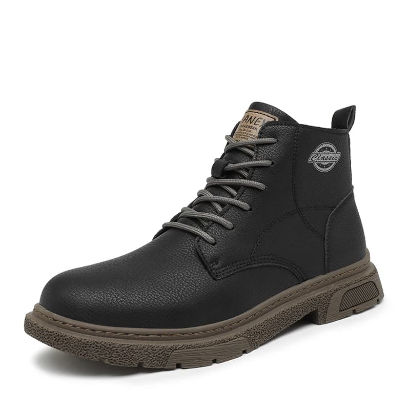 Stivali Casual da Moto, Stivaletti Classici in Pelle da Uomo, Scarpe Alte alla Moda, Comodi Stivali da Escursionismo Maschili Nuovi per Esterni