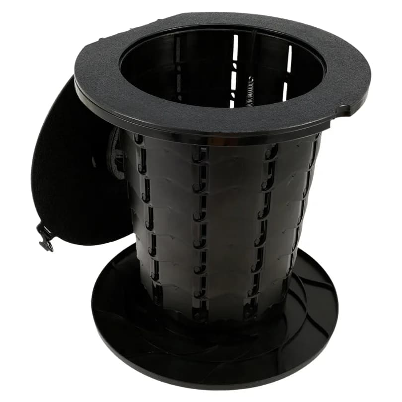 WC Portatile Retrattile per Campeggio, Altezza Regolabile, Riutilizzabile, Pieghevole con Portarotolo per Viaggi, Campeggio, Picnic