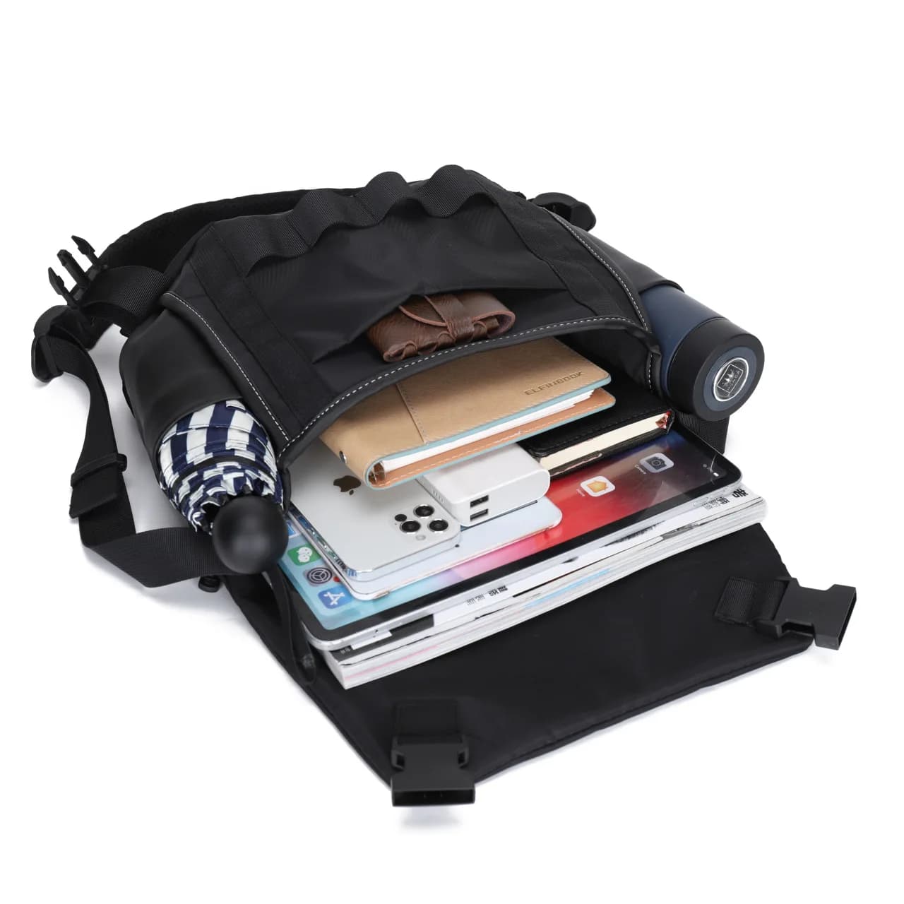Ins Korean Version Student Workwear Style Large Capacity Single Shoulder Crossbody Backpack Phone Bag for Men