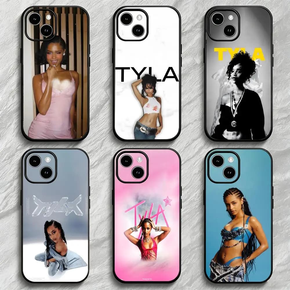 Custodia Nera Morbida Antiurto Classica T-Tyla per iPhone 17 16 15 Pro Max Plus Mini