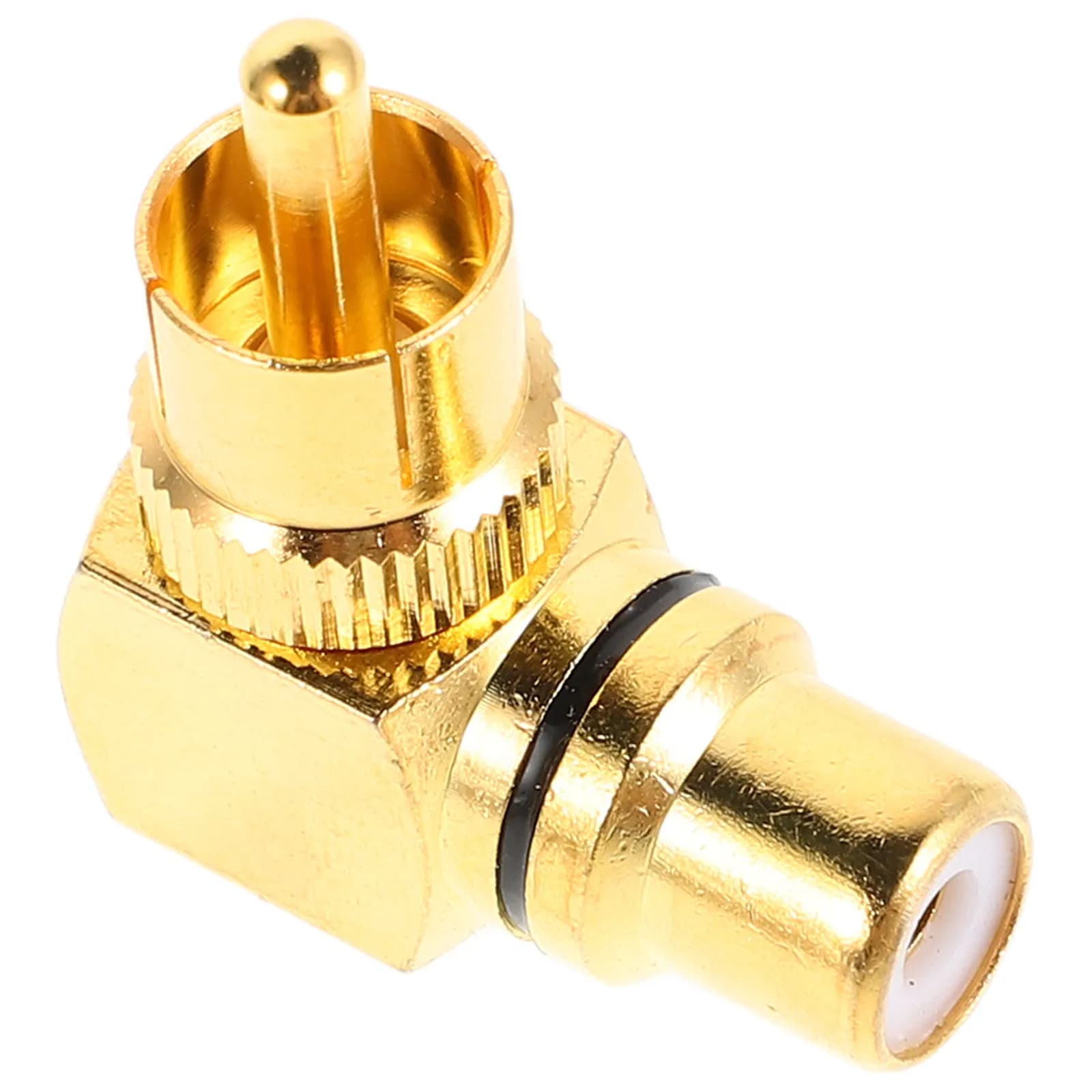 Adattatore Maschio-Femmina a 90 Gradi Placcato in Oro per Connessione Cavi Audio Video, Connettore Durevole