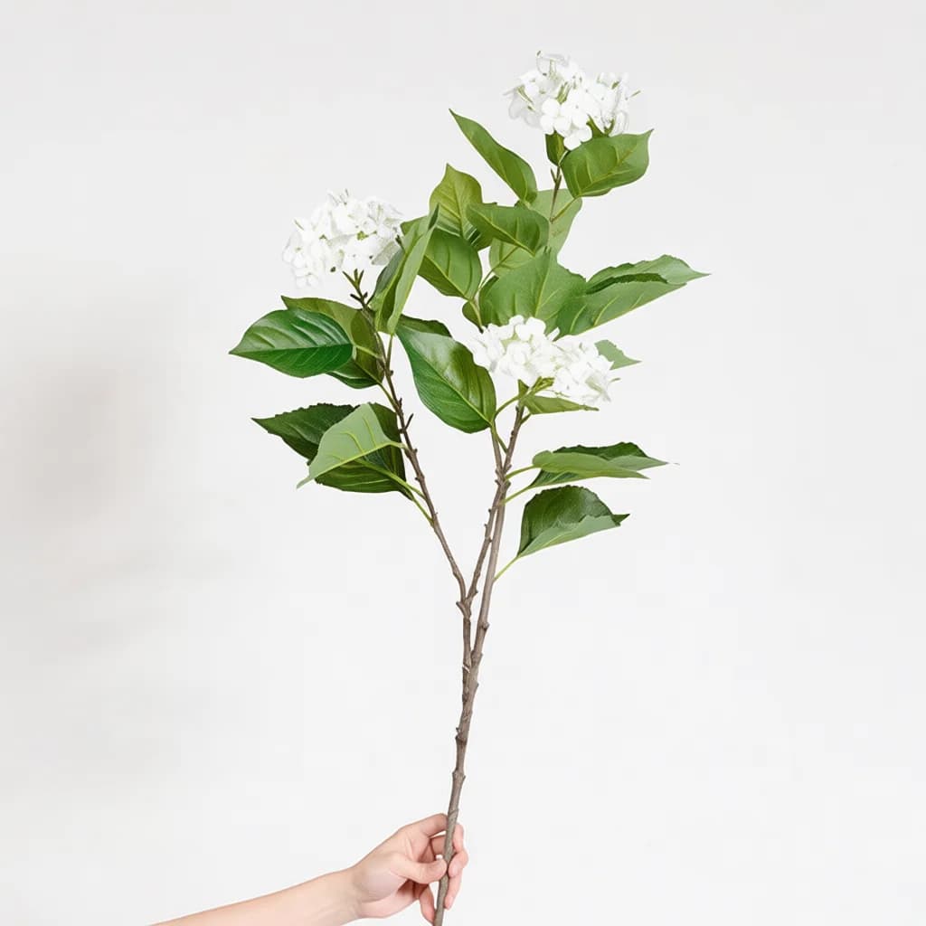 Artificial Snowball Flower Branch Large Fake Plant Wedding Decor Realistic Floral Simulation Photography Studio Prop Item