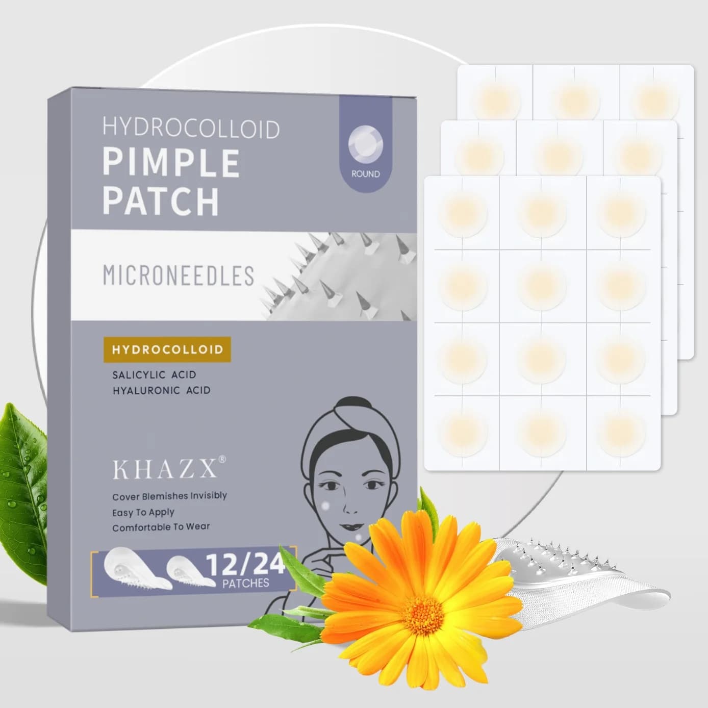 12/24 invisible patches for skin care, light and breathable