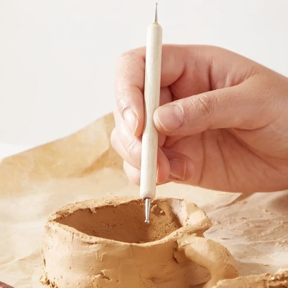Kit di Strumenti per Scultura in Argilla Fai-da-Te con Borsa da Trasporto, Set di Utensili per Intaglio e Scultura in Ceramica e Polimero