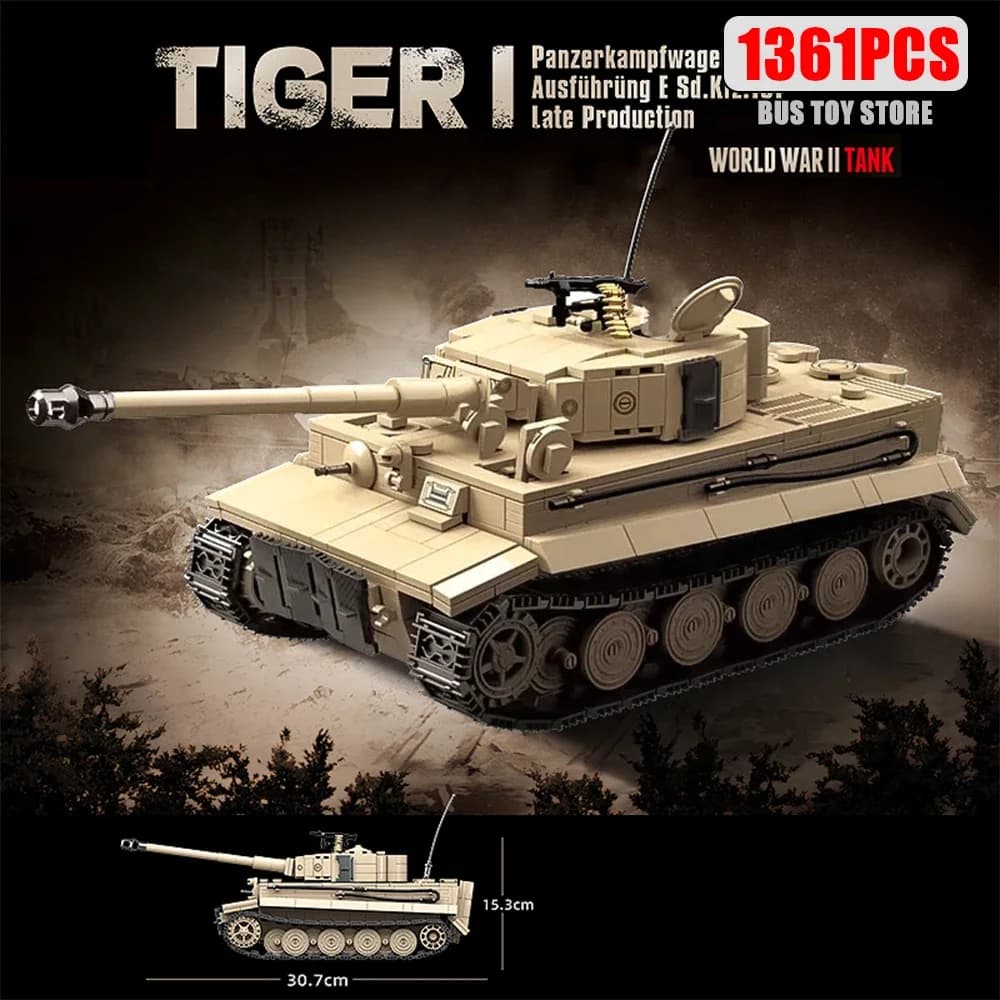 Tiger I Carro Pesante WW2 Carro Armati Militari Esercito Armi Soldati Mattoni Bambini Building Blocks KV-2 Pantera Giocattoli Regalo Dei Bambini 100233
