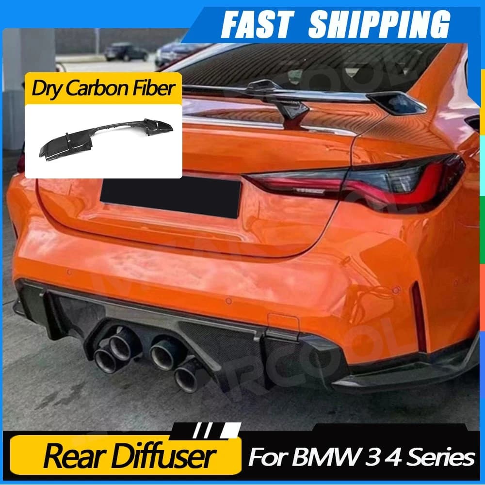 JMCARCOOL Paraurti posteriore Lip Spoiler Diffusore Carbonio secco per BMW Serie 3 4 G80 G82 G83 M3 M4 2021 UP