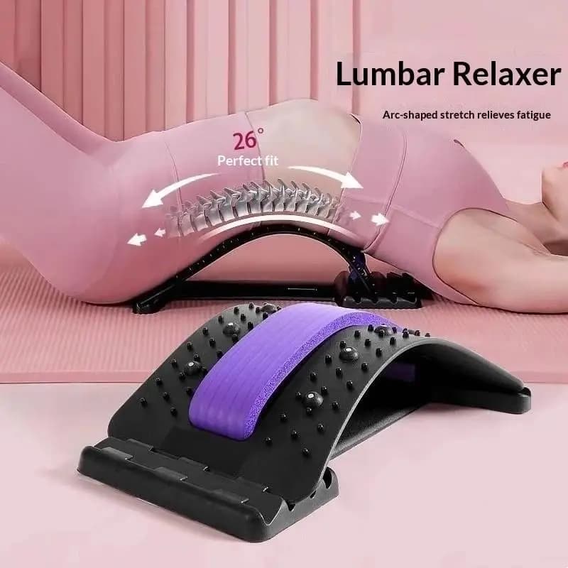 1Pcs Lumbar Stretcher Spine Correction Pillow Back Pain Relief Device for Car Drivers Yoga Home Office Use