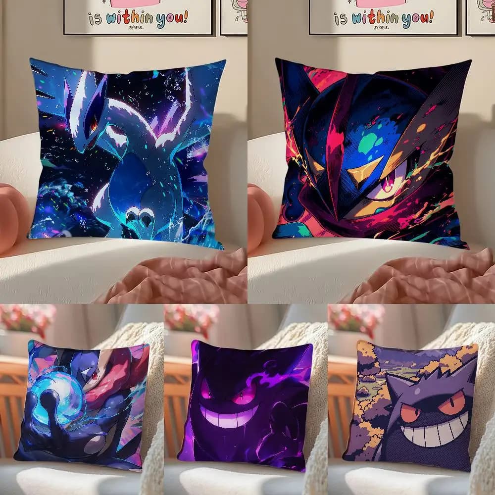 Pokemon Charmander Anime Plush Pillow Cover Soft Short Plush Cushion Cover For Sofa Bedroom Home Decor Gift Decoration
