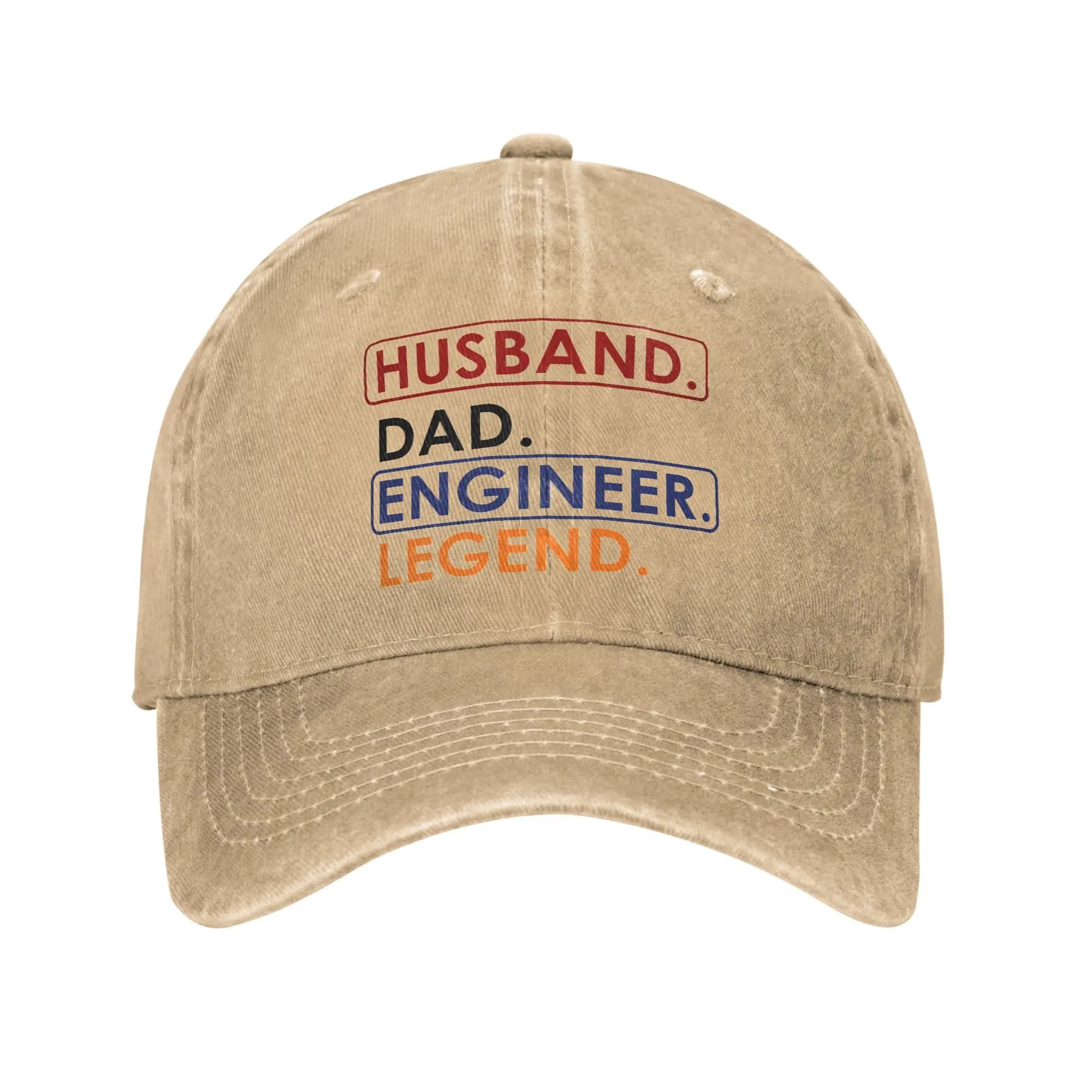 Husband Dad Engineer Legend Baseball Cap Fathers Day Distressed Denim Caps Hat Vintage Summer Unstructured Soft Snapback Hat