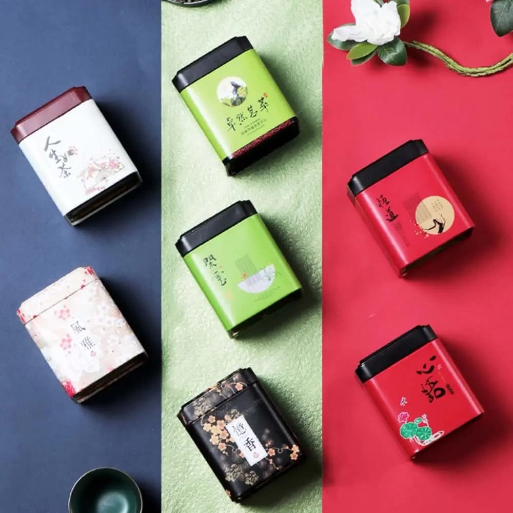 Mini Small Kitchen Storage Sealed Canister For Sugar Solid Decoration Tea Caddies Tea Box Coffee Jar Airtight Container