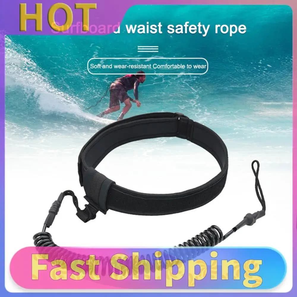 Corda di sicurezza per bodyboard da 6 mm in TPU con molla, corda da polso per surf, corda da vita di ricambio per surf/Stand Up Paddle Board/Kayak
