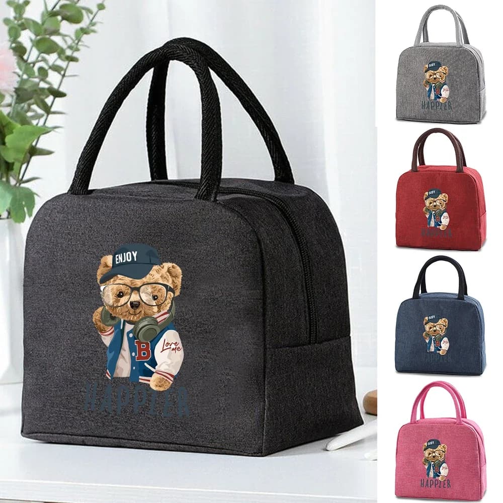 Lunch Bag Insulated Cooler Bags for Picnic Kids Women Travel Thermal Storage Bags Lunch Box Refrigerated Bento Bag