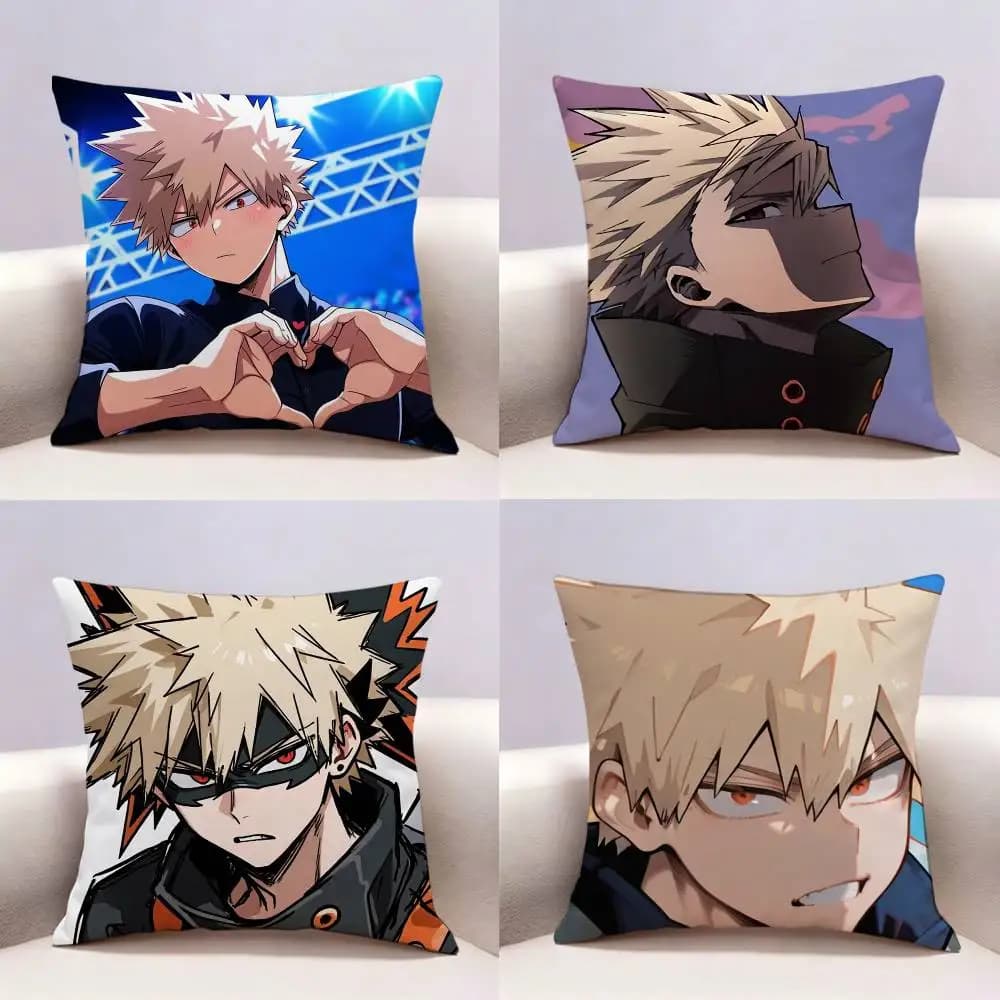 Anime Characters B-Bakugo K-Katsuki Double-sided print Pillow Case Pattern Printed Pillowcase For Living Room Sofa Cushion Cover