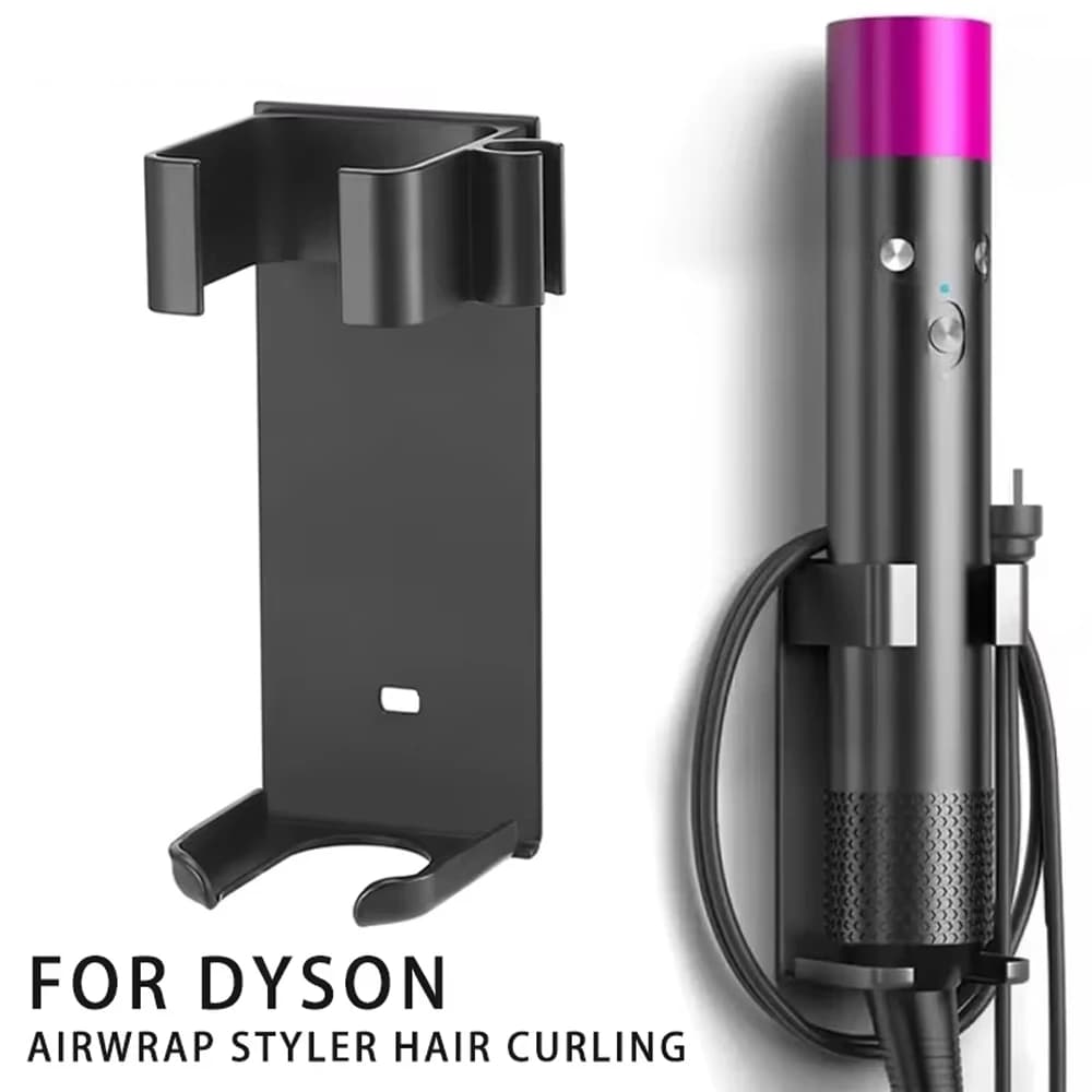 Wall-Mount Holder for Dyson Airwrap Styler Hair Curling Suitable Various Curly Hair Sticks Iron Aluminum Organizor Storage Rack