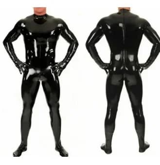 Nuovo Body in Latex Fetishismo Catsuit in Gomma Ganzanzug Halloween Moda Guanti per Piedi Costume Cosplay