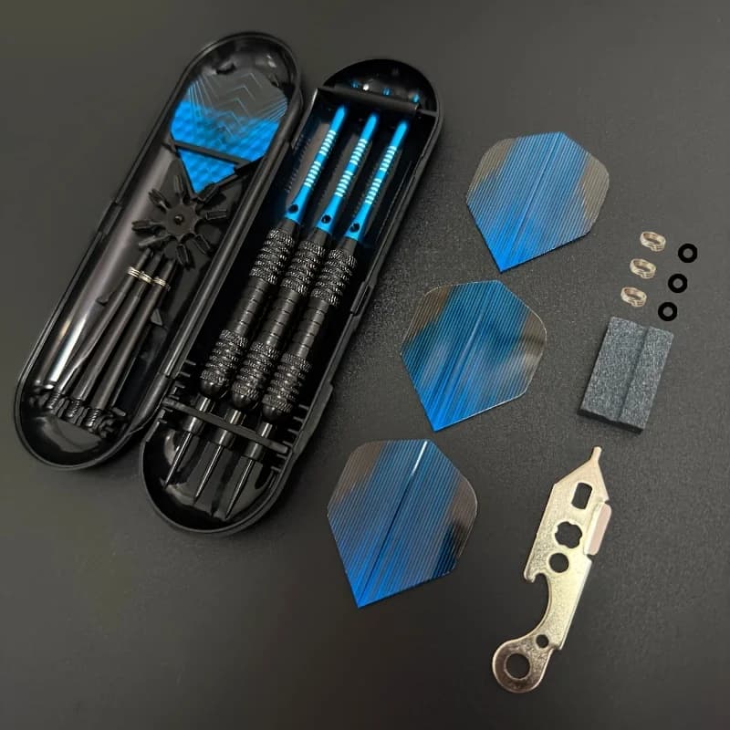 22g Professional Hard Dart, Stainless Iron anti Slip Dart Barrel, Aluminum Alloy Dart Shaft, Complete with Box Accessories