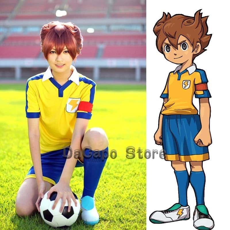 Inazuma 11 Undici GO Matsukaze Tenma Cosplay Gouenji Shuuya Gioco Anime Gioco di ruolo Raimon Uniforme Outfit Abiti di Halloween Calcio