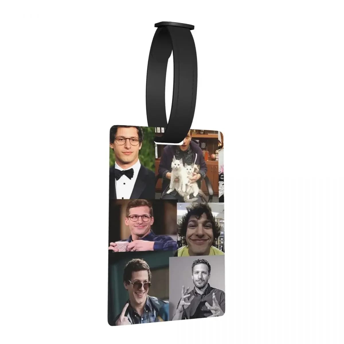 Andy Samberg (jake Peralta) Pic Collage Etichette per bagagli Valigia da viaggio Carino Bagaglio Imbarco Tag Porta etichette ID Nome Indirizzo