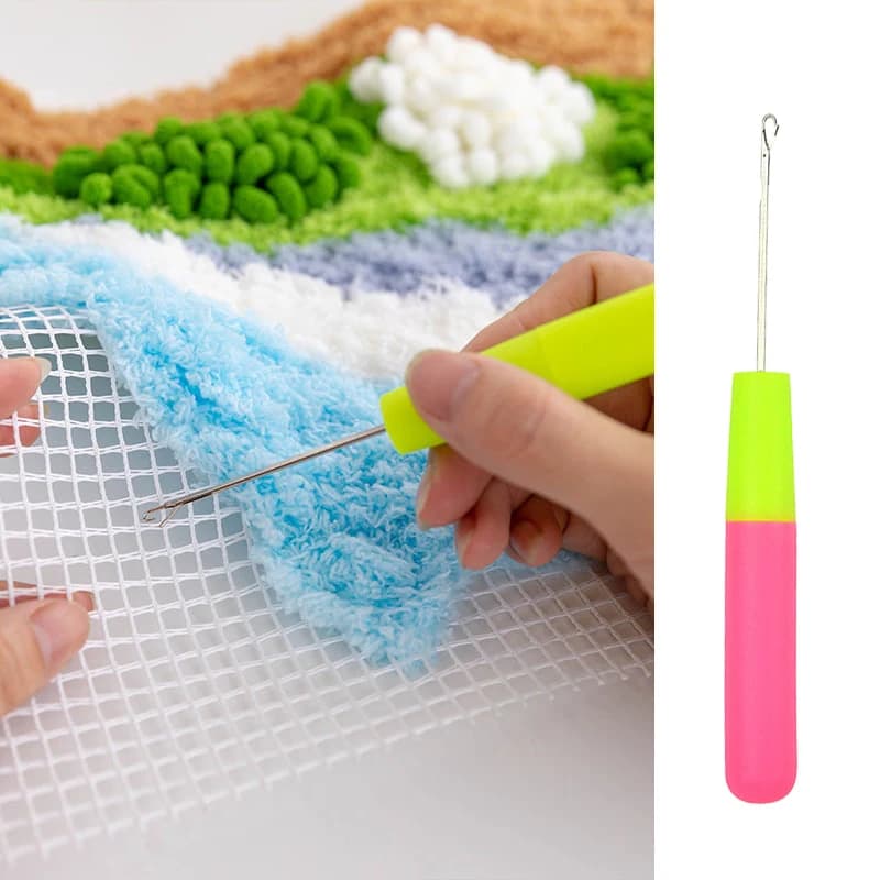 Ago per tappeti con gancio, strumento fai da te per uncinetto e artigianato, per forniture artigianali, per lavori a maglia, per decorazioni domestiche