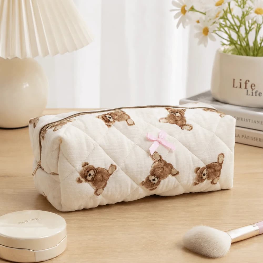 Soft Hair Dryer Storage Bag Dust-proof Portable Curling Iron Carrying Case Lightweight Zipper Closure Makeup Organizer Bag